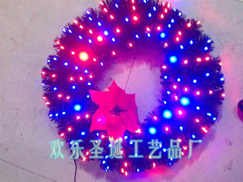 圣诞花环LED灯光纤  6476 9街