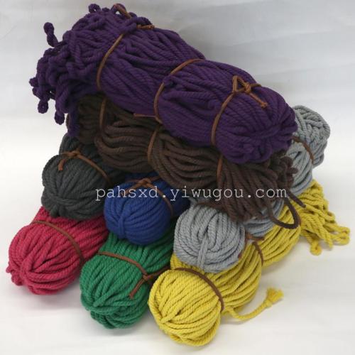 Factory Direct Sales No Color Or Fading Bathroom Hammock Rope Three-Strand Cotton String Twine Rope Wholesale