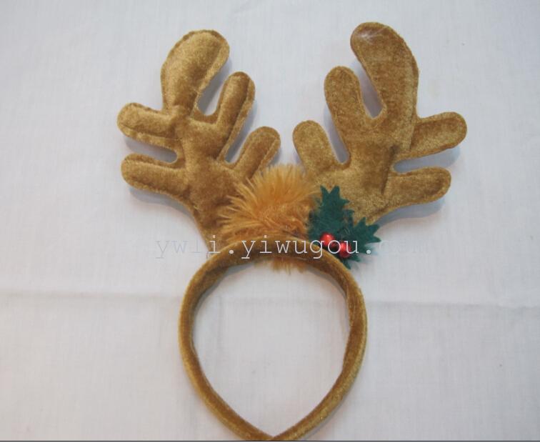 圣诞鹿角  咖啡色充棉鹿角