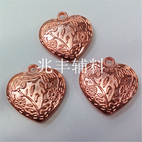Factory Direct Sales Plastic CCB Peach Heart Pendant Heart-Shaped DIY Luggage Shoes and Clothing Accessories