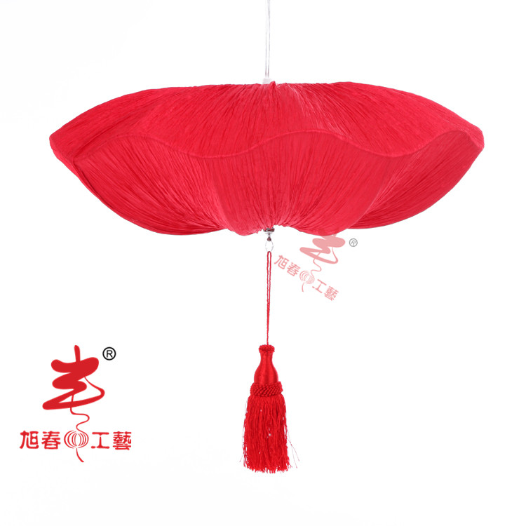 义乌古典装饰家居灯台灯绸布钢丝圆灯荷叶海洋布料灯 批发