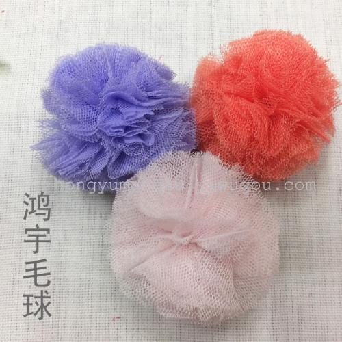 polyester mesh floral ball wool ball 6cm factory direct sales