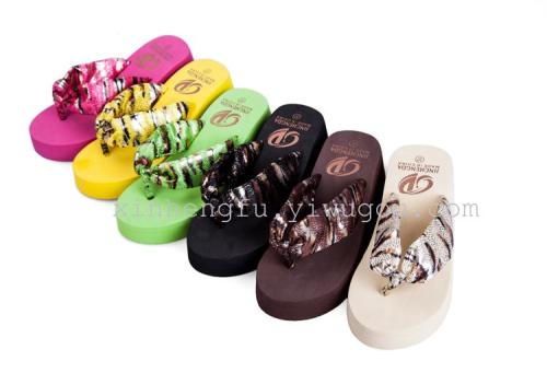 factory direct 2017 high elastic stylish flip-flops taobao hot sales summer slippers high heel slippers