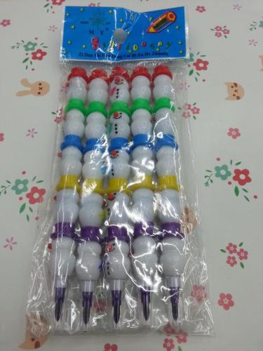 lixue 5 snowman creative stationery pencil student children gift snowman pencil/crayon