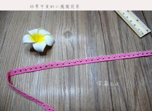 [Boutique] 1.0cm Cute Pink Small Circle Polyester Cotton Lace Clothing/Shoes and Hats/Handbags/Underwear Bra Accessories