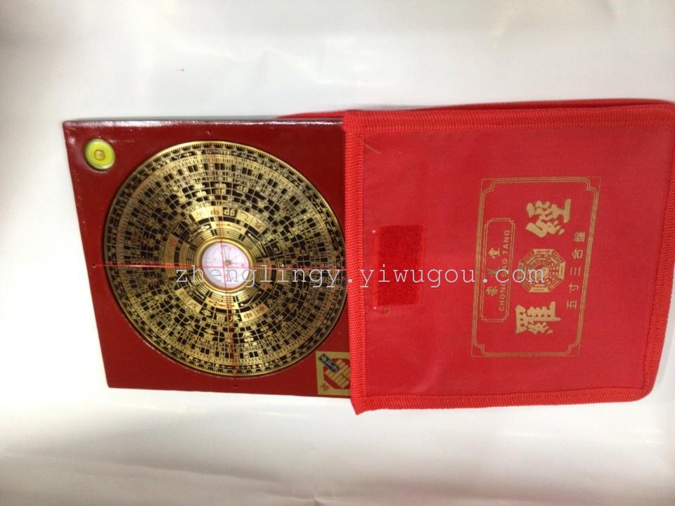 鑫玉堂 五寸崇道堂 三合 综合罗盘 风水罗经盘测量工具