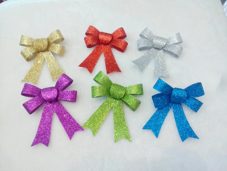 散粉蝴蝶结 圣诞节日礼物 装饰品