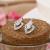 Korea fashion earrings can be heart-shaped crystal earrings ladies mushroom ornament hypoallergenic earrings