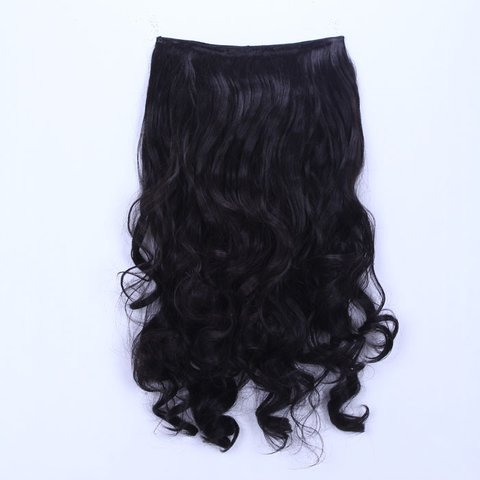 60cm 5个卡子一片式高温丝哑光卡子发 卷 110G