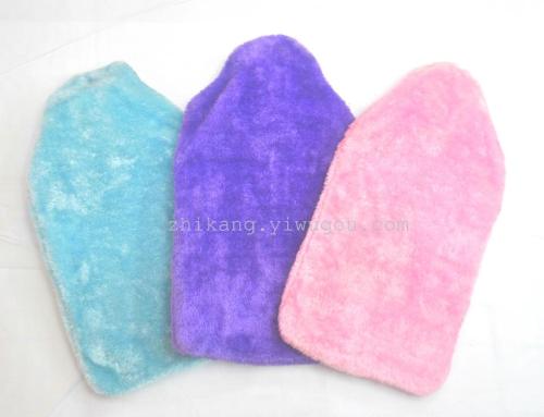 2l with solid color mouth plush cover rubber hot water injection bag cloth cover mixed color