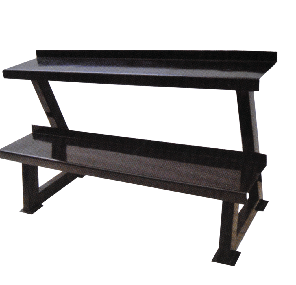 black two-layer dumbbell bench