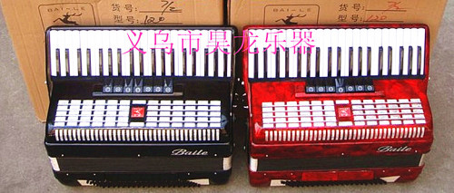 musical instrument shanghai baile accordion 120bs/120 bass accordion red