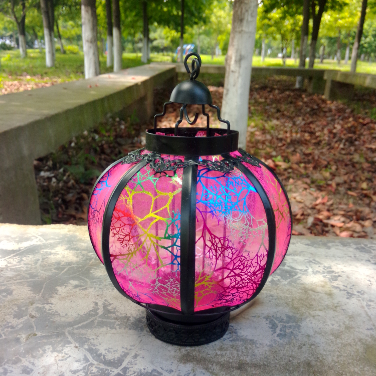 仿古铁艺灯园绸布钢丝跳舞广告宣传装饰灯优惠