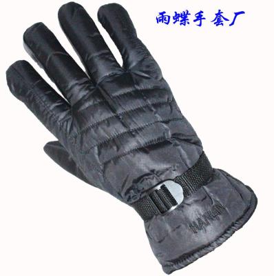 Male import splicing imitation leather cloth anti-slip glove manufacturer wholesaler.