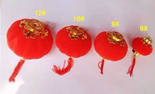 灯笼塑料灯笼植绒红灯笼夏季挂饰婚庆装饰灯