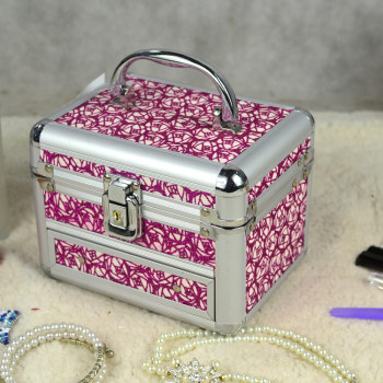 冠宇 特价促销化妆品收纳盒带锁自动抽屉珠宝