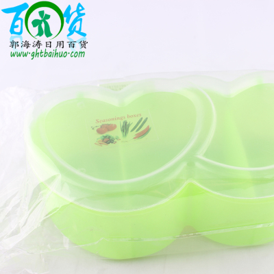 Double heart spice box manufacturers selling plastic three style wholesale shop agents