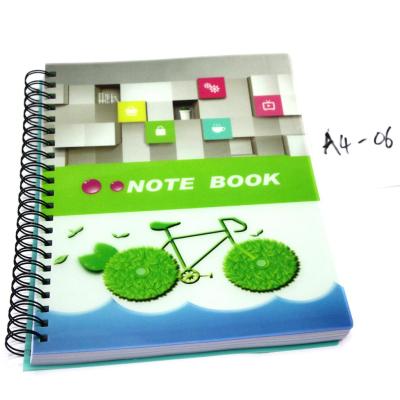 Latest selling high-grade PP spiral notebook 6 mix A4150