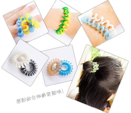 aishang sunshine telephone coil， 1 yuan hair band korean style do not hurt hair phone rope hair rope hair accessories headdress wholesale