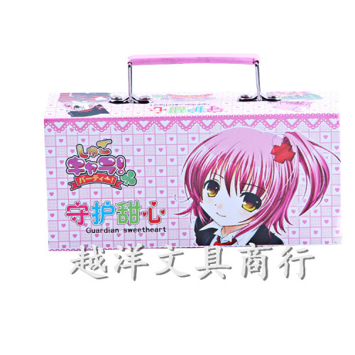 in stock wholesale direct selling cartoon code lock stationery box with handle pencil case student pencil case south korea pencil case