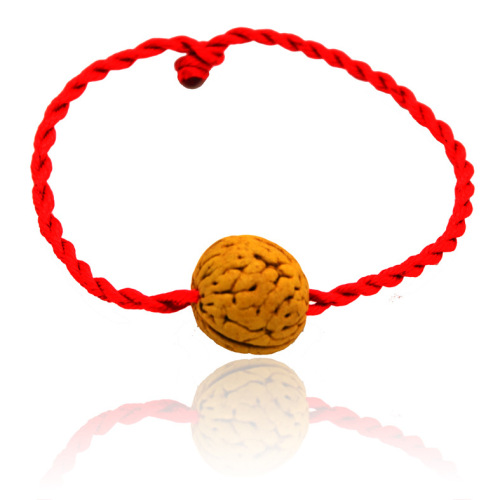 AYSAN Sunshine Handmade Hand Rope Bracelet， Real Wild Peach Pit Bracelet， Lucky Red Rope Bracelet Jewelry