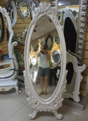 欧式落地镜 带支撑脚的穿衣镜 试衣镜 全身镜 更衣室镜子