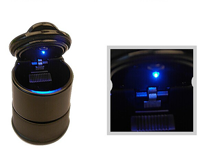 车用烟灰缸led灯车内带夜灯车用烟慧缸车载烟灰缸