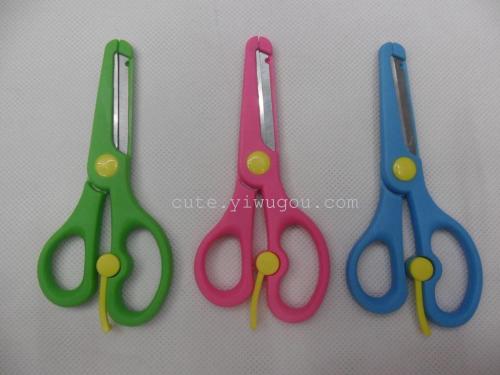 scissors safety scissors edging spring scissors gift gift hot sale 1 yuan 2 yuan shop wholesale factory direct sales