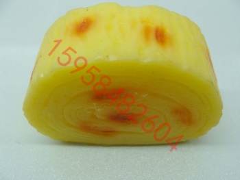 仿真食物黄色带斑点花卷花卷蛋糕卷食品模型 