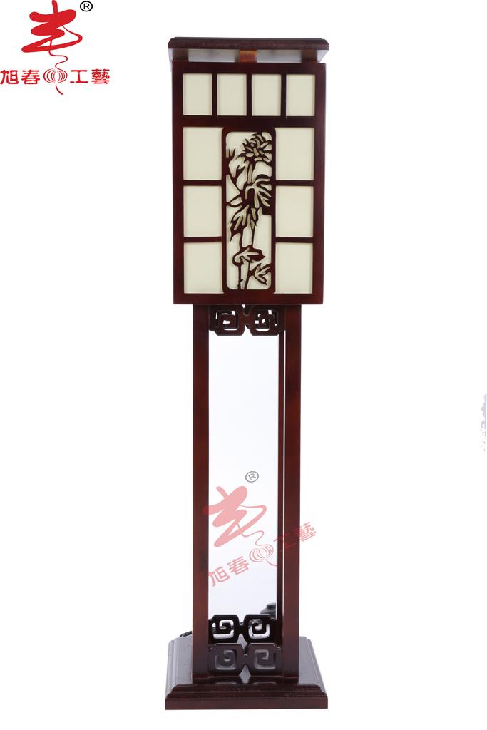 绸布钢丝园灯笼广告布灯古典实木家具落地灯