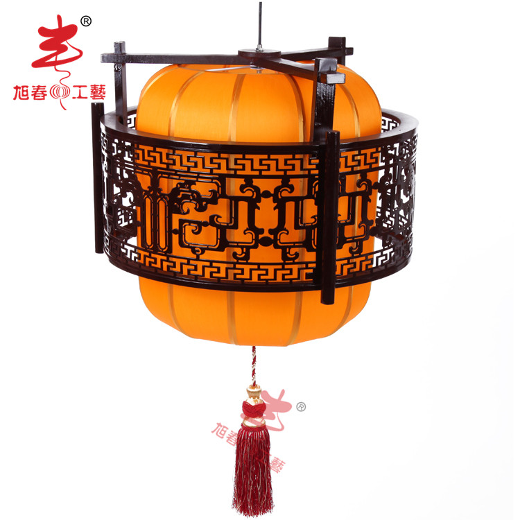 批发中秋灯笼仿古木头灯落地摆件仿羊皮灯笼淘宝专供直销