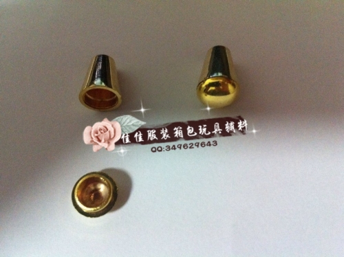 electroplated plastic bell small horn-shaped rope buckle clothing accessories