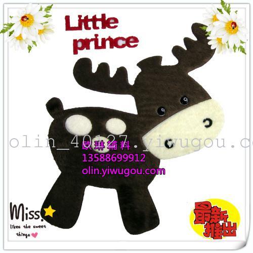 yiwu shopping accessories hot stamping factory hot drilling deer hot stamping customized children‘s clothing/bags/pillow