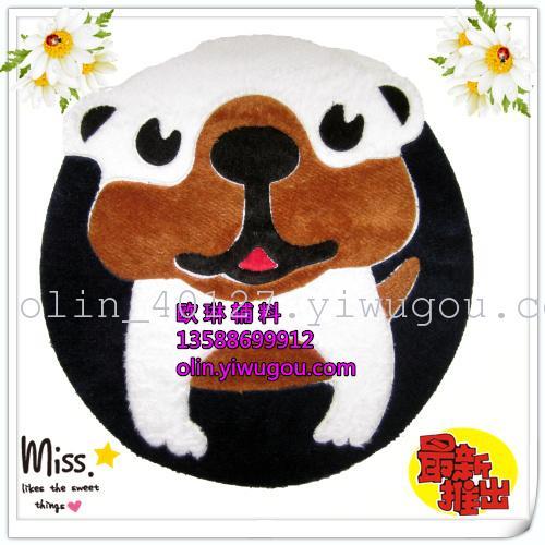 yiwu shopping accessories professional hot stamping popular hot drawing round dog custom hat/pillow/towel/sofa cushion