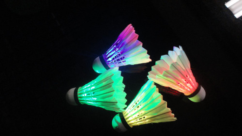 Led Badminton Luminous with Light Shining Duck Feather Badminton Night Flashing Duck Feather Badminton