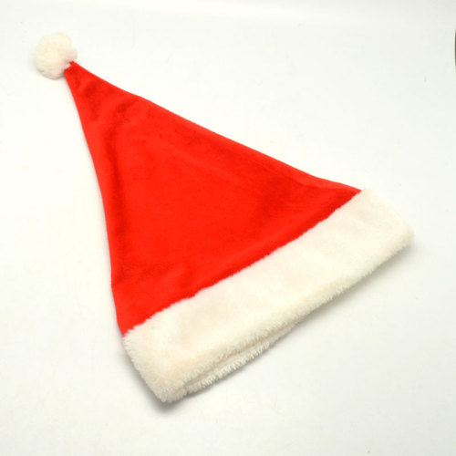 hs-1603 short plush super soft flannel christmas hat