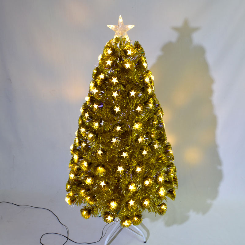 PVC金色叶暖白灯LED全灯树