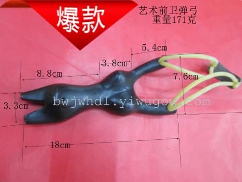 factory price supply outdoor martial arts shooting craft supplies black wood avant-garde art slingshot