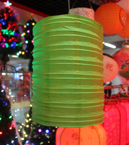 10-Inch Solid Color Cylindrical Paper Lamp