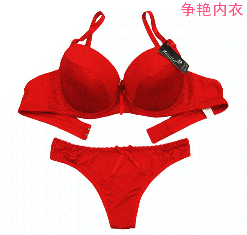 Bra Shorts Set Thick Cup Foreign Trade in Stock Set 6742#