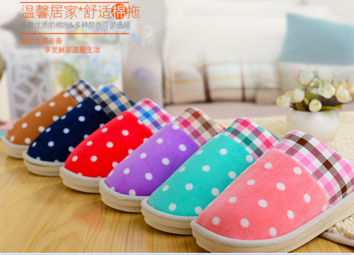 soft bottom indoor cotton slippers low heel winter couple warm comfortable non-slip cotton slippers home slippers 8005