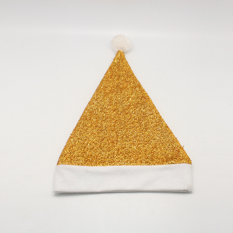 金色粗线普通圣诞帽