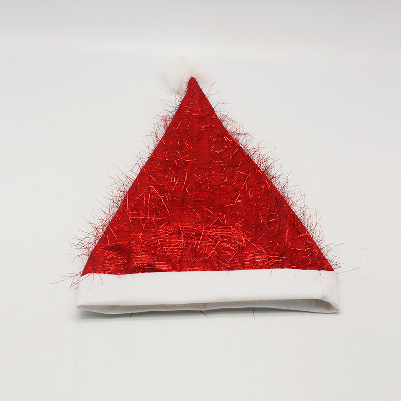 大红金丝绒长丝复合普通圣诞帽