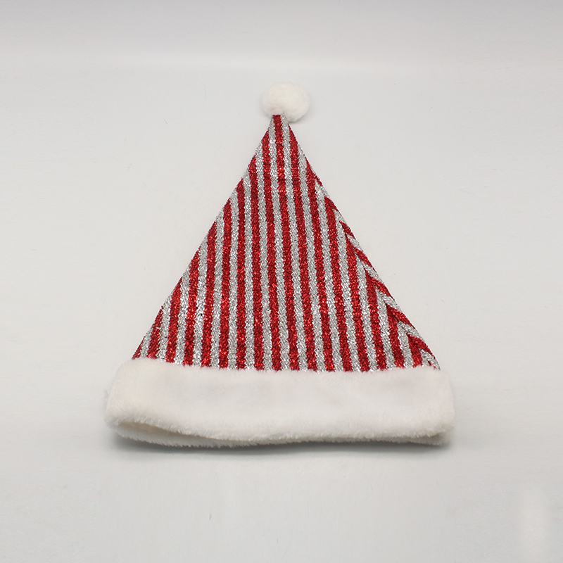 混色短毛绒红白粗线复合帽