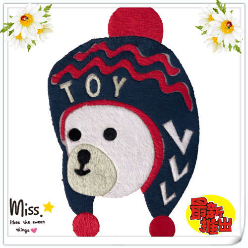 Yiwu Purchase Accessories Heat Transfer Patch Popular Heat Transfer Printing Card Toy Bear Head Custom Pillow/Hat/Short Sleeve