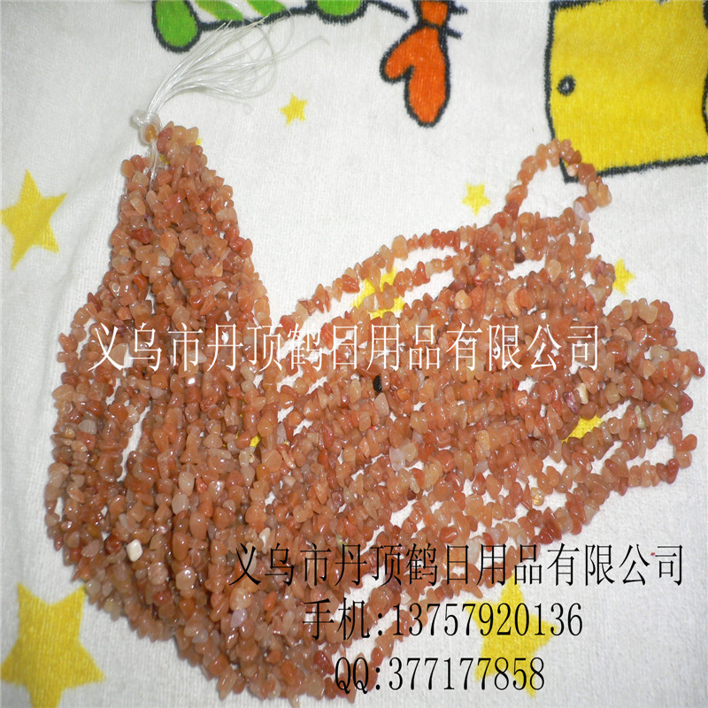 天然红东陵碎石半成品 natural stone 服饰配件