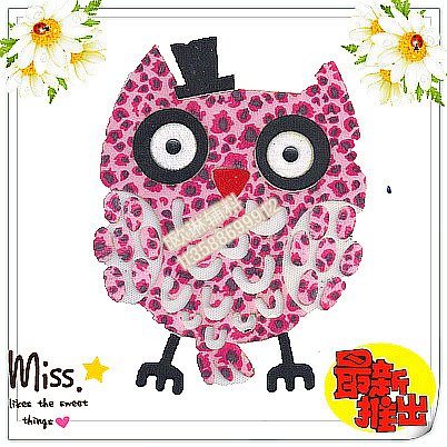 Yiwu Purchase Accessories Laser Burning Flower Hot Stamping Owl Customized Short Sleeve/Pillow/Sofa Cushion/Children‘s Clothing/Curtain