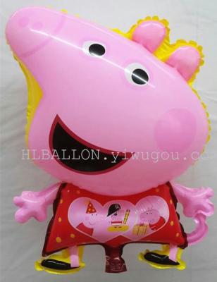 Foil Balloon cartoon series PEPPA  PIG children's inflatable toys