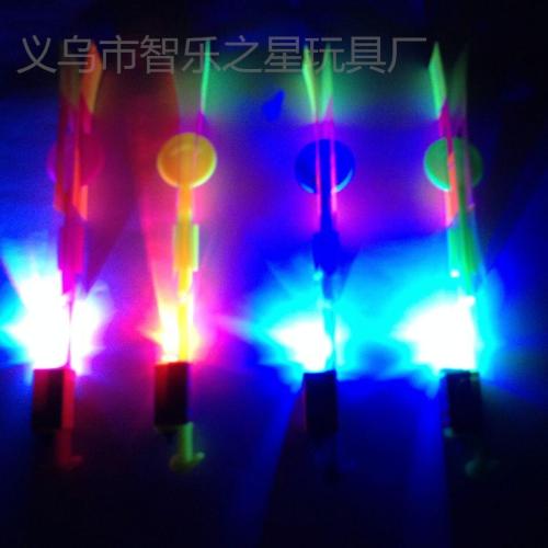 small catapult catapult flying arrow red and blue light double flash light-emitting arrows stall toy factory direct sales