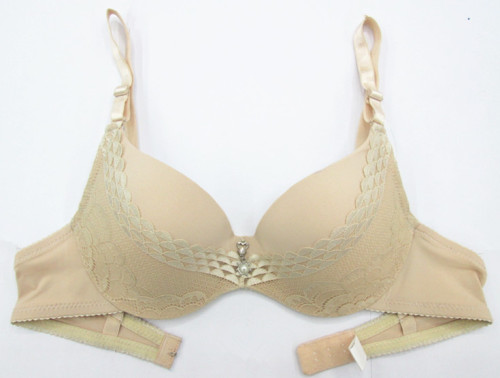 4332# New Order Pearl Chicken Hearts Dotted Invisible Steel Ring Bra